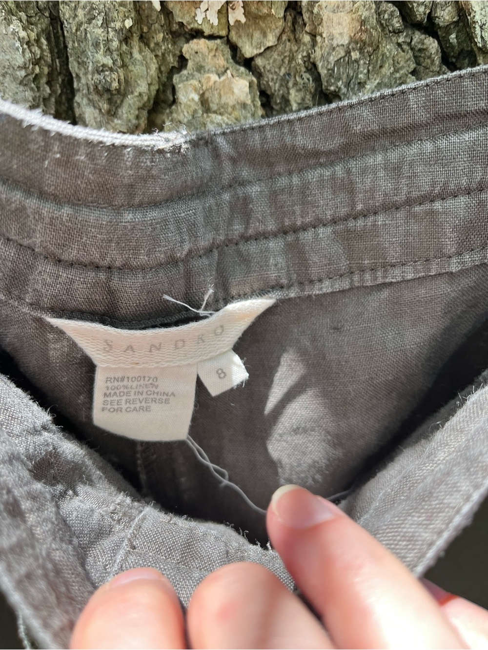 ⭐️Sandro Linen Drawstring Pants in size 8 - Picture 3 of 6